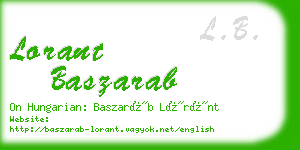 lorant baszarab business card